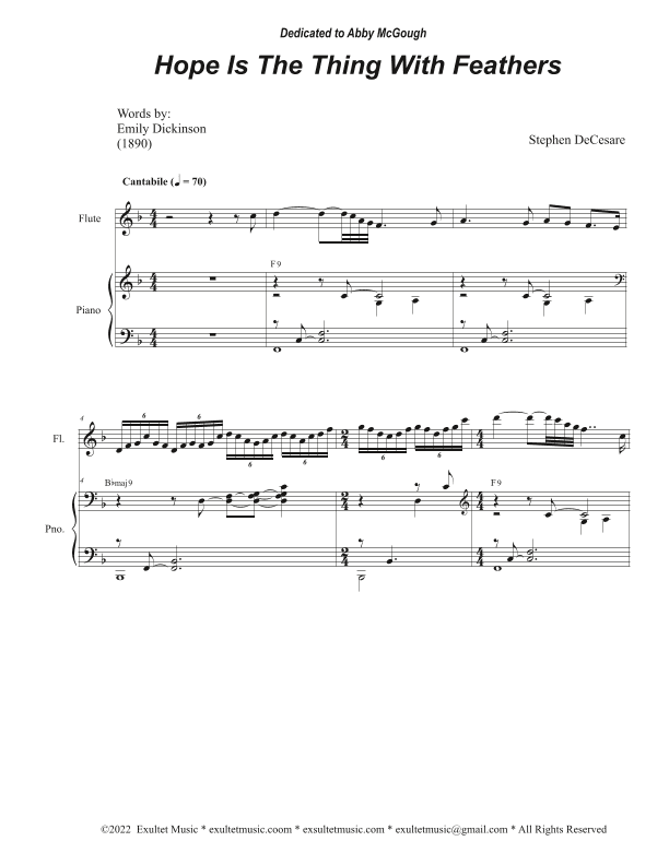 Hope Is The Thing With Feathers (Vocal Trio - (SAB)