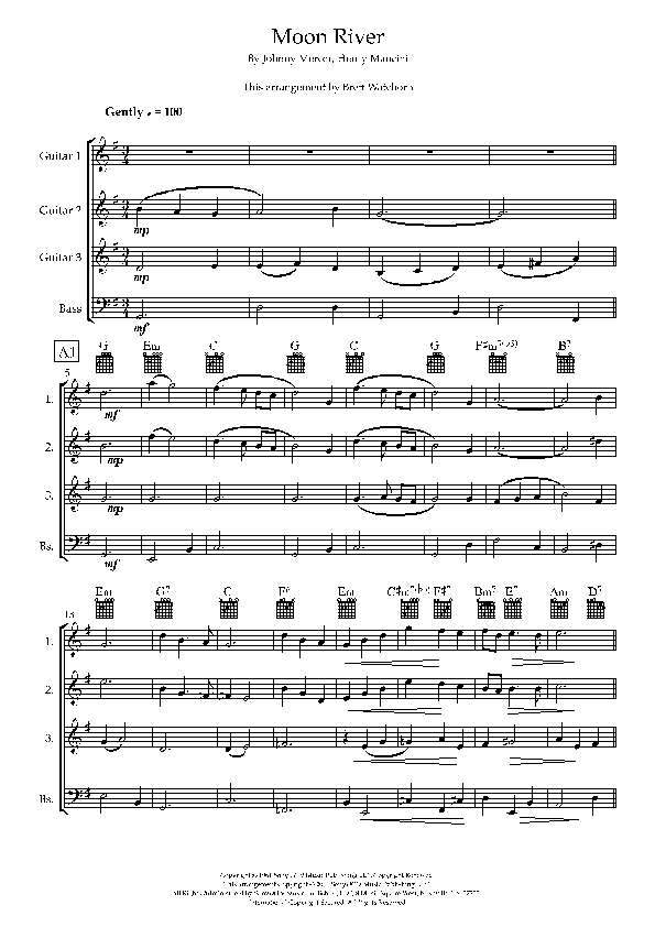 Moon River (arr. Brett Watchorn)