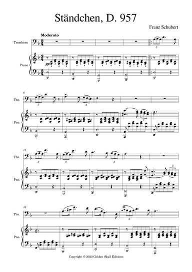 Ständchen (arr. Golden Skull Editions)