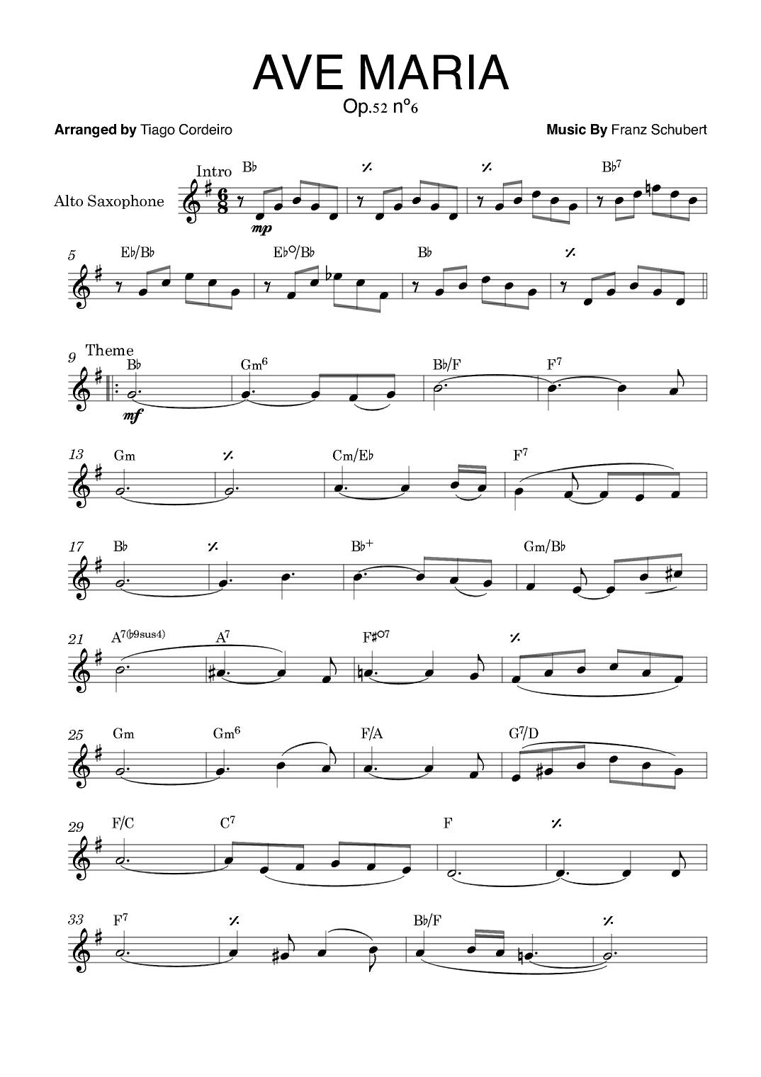 Ave Maria Op.52 nº6 (arr. Tiago Cordeiro)