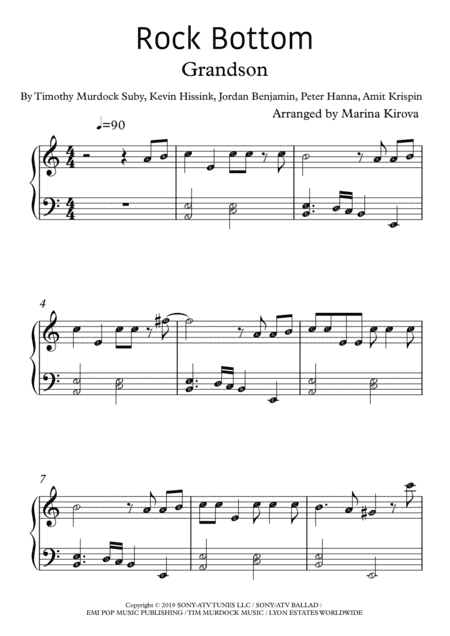 Rock Bottom (arr. Marina Kirova)