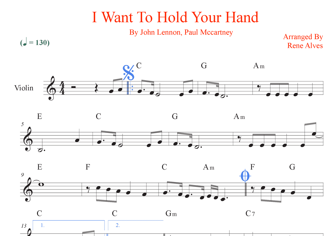 I Want To Hold Your Hand (arr. Rene Alves)