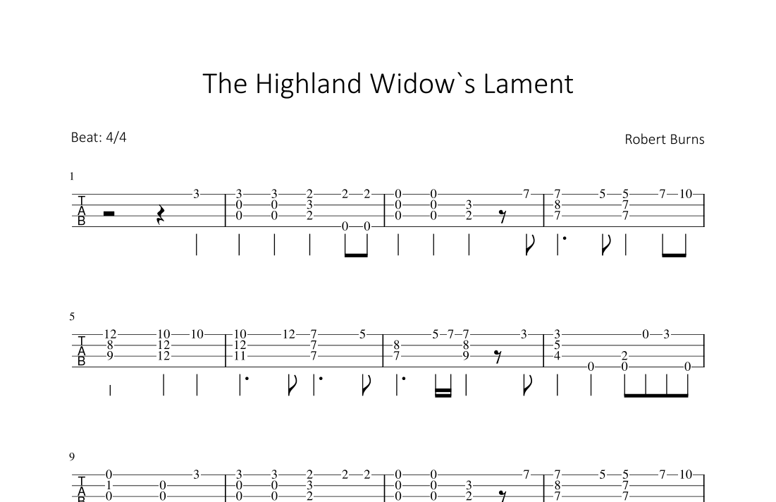 The Highland Widows Lament (arr. Bettina Schipp)