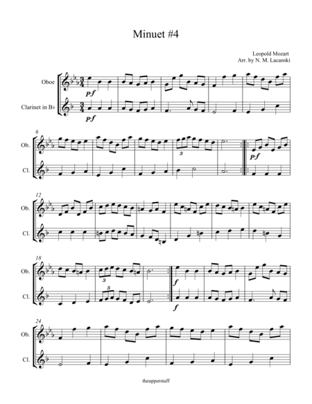 Minuet #4 (arr. Nick Lacanski)