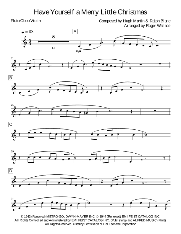Have Yourself A Merry Little Christmas (arr. Roger Wallace)