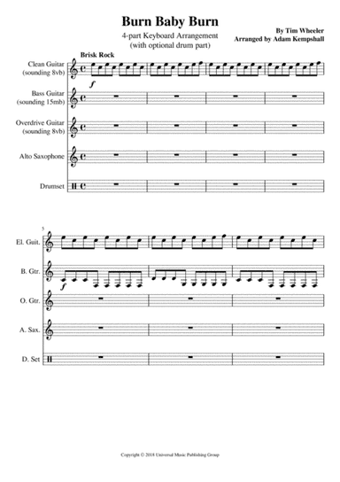 Burn Baby Burn (arr. Adam Kempshall)
