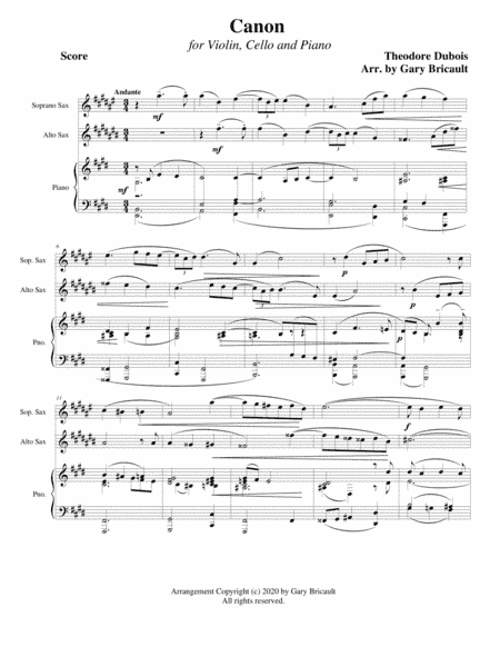Canon (arr. Gary Bricault)