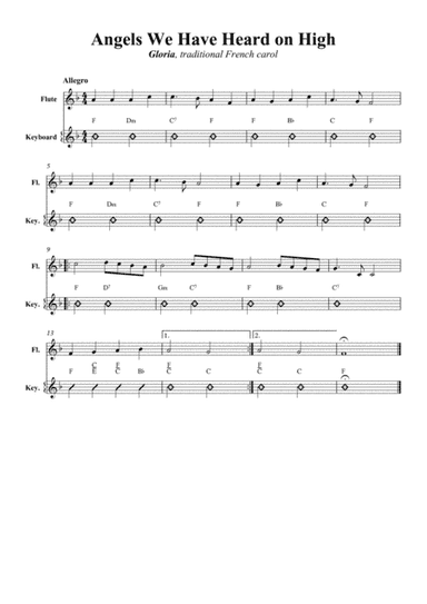 Angels We Have Heard on High - Flute & Keyboard (arr. Wandry M. Lustosa)