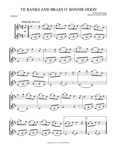 Ye Banks And Braes O’ Bonnie Doon (arr. Mark Phillips)