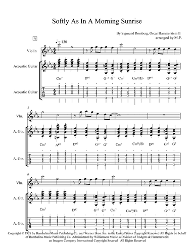 Softly As In A Morning Sunrise (arr. Milorad Petrović)
