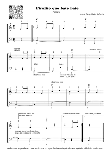 Pirulito que bate bate - Fase1 (arr. Sérgio Matias da Cunha)