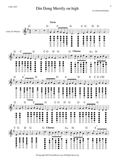 Ding Dong Merrily On High (arr. ArboretumSunday)