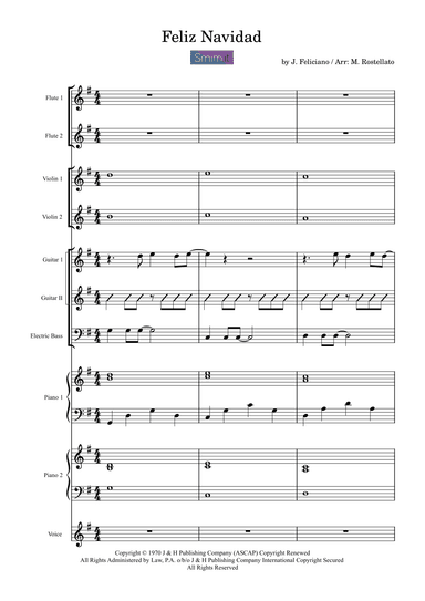 Feliz Navidad (arr. Maria Rostellato)