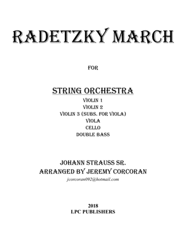 Radetzky March for String Orchestra (arr. Jeremy Corcoran)