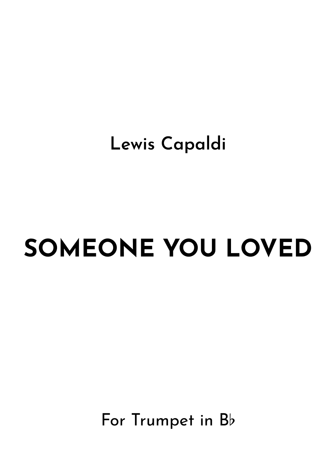 Someone You Loved (arr. Jireh J.)
