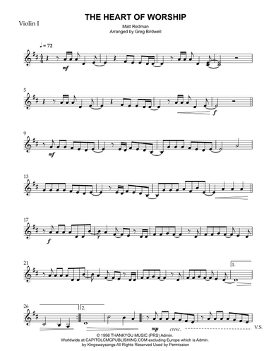 The Heart Of Worship (when The Music Fades) (arr. Greg Birdwell)