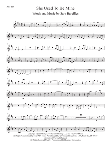 She Used To Be Mine from WAITRESS THE MUSICAL (arr. Kevin Busse)