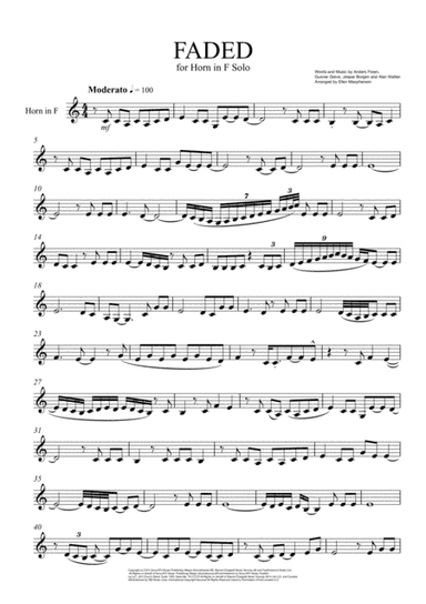 Faded (arr. Ellen Macpherson)