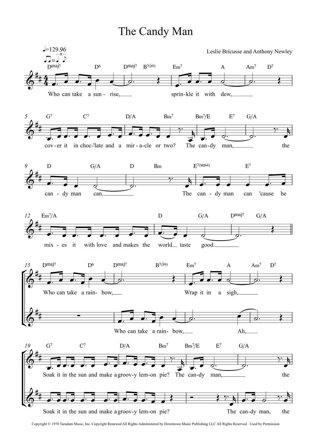 The Candy Man (arr. Vicky Jacobs)