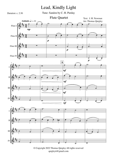 Lead, Kindly Light (arr. Thomas Quigley)