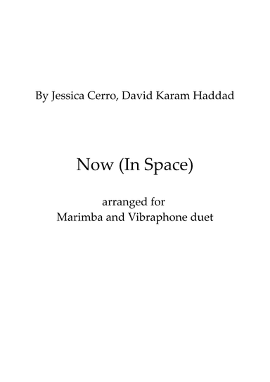 Now In Space (arr. Tim Yarham)