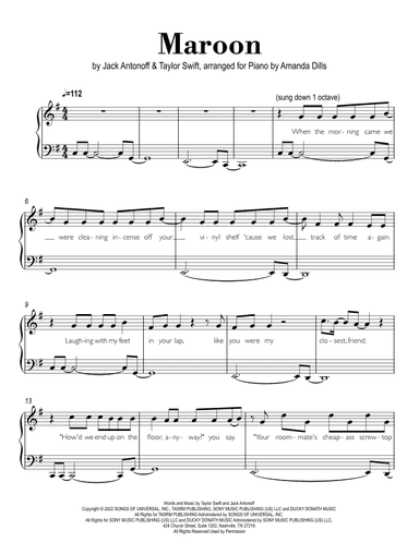 Maroon (arr. Amanda Dills)