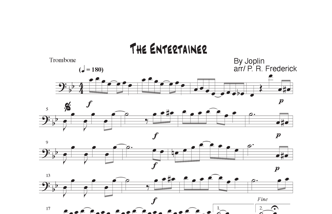 The Entertainer (arr. P. R. Frederick)