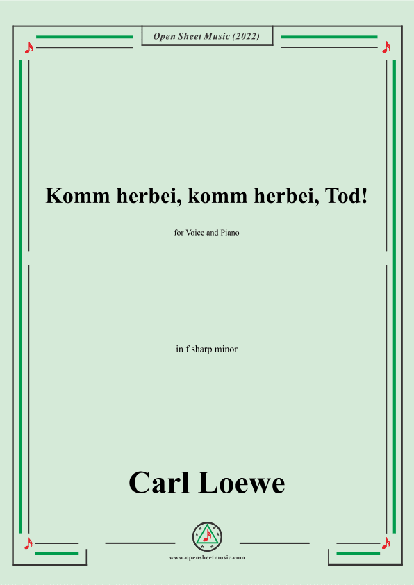 Loewe-Komm herbei,komm herbei,Tod!in f sharp minor (arr. OSM Press)