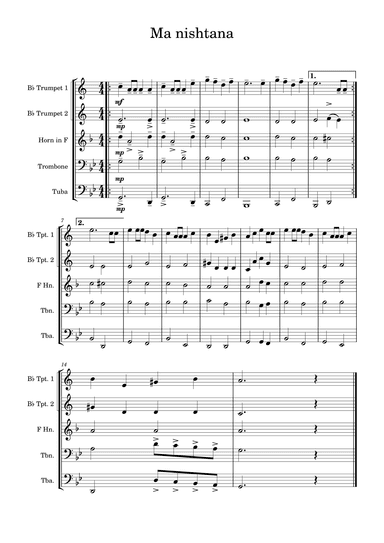 Ma Nishtana - Passover song (Pesach) (arr. shof405)