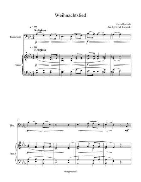 Weihnachtslied (arr. Nick Lacanski)