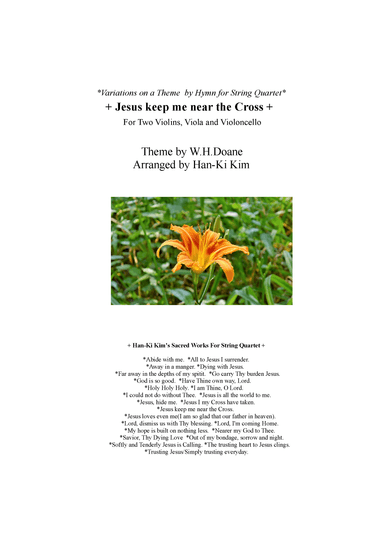 Jesus keep me near the Cross (String Quartet) (arr. Han-Ki Kim)