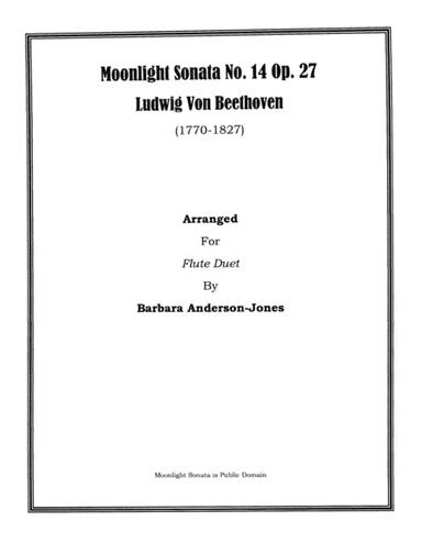 Moonlight Sonata (Flute Duet) (arr. Barbara Anderson-Jones)