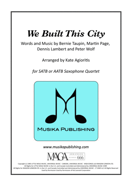 We Built This City (arr. Kate Agioritis)