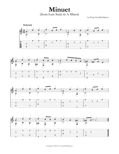 Minuet (from Lute Suite in A Minor) (arr. Mark Phillips)