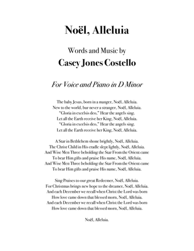 Noël, Alleluia (Voice and Piano)