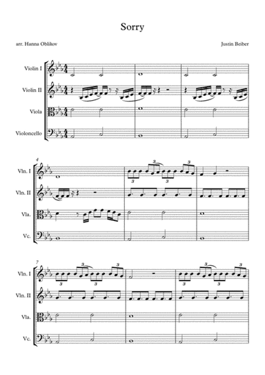 Sorry (arr. Hanna Oblikov)
