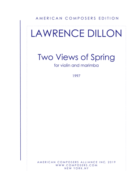 [Dillon] Two Views of Spring (Violin and Marimba)