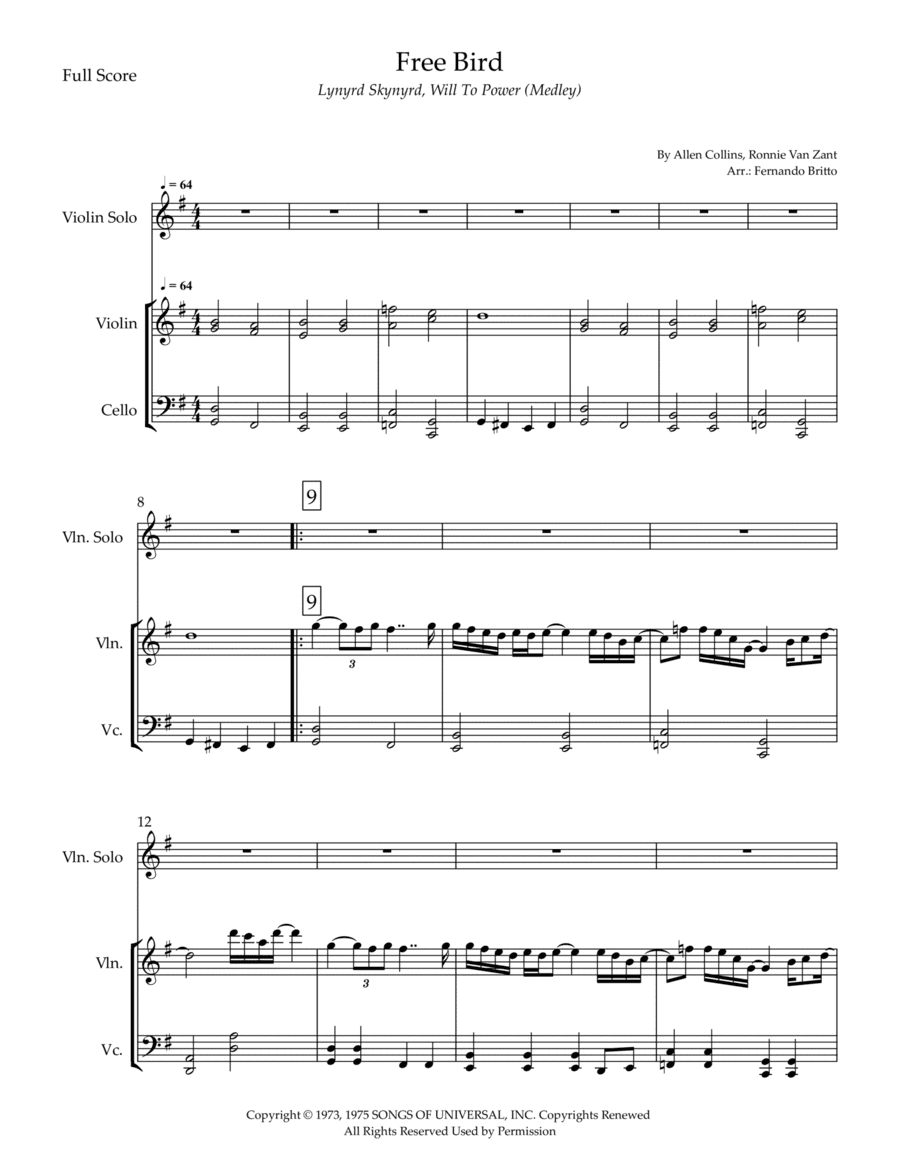 Free Bird (arr. Fernando Britto)