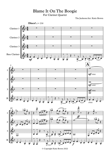 Blame It On The Boogie (arr. Katie Brown)