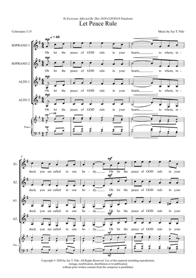 Let Peace Rule (Treble Version)