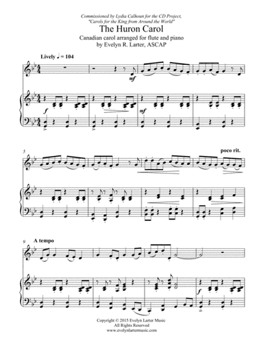 The Huron Carol (arr. Evelyn Larter Music)