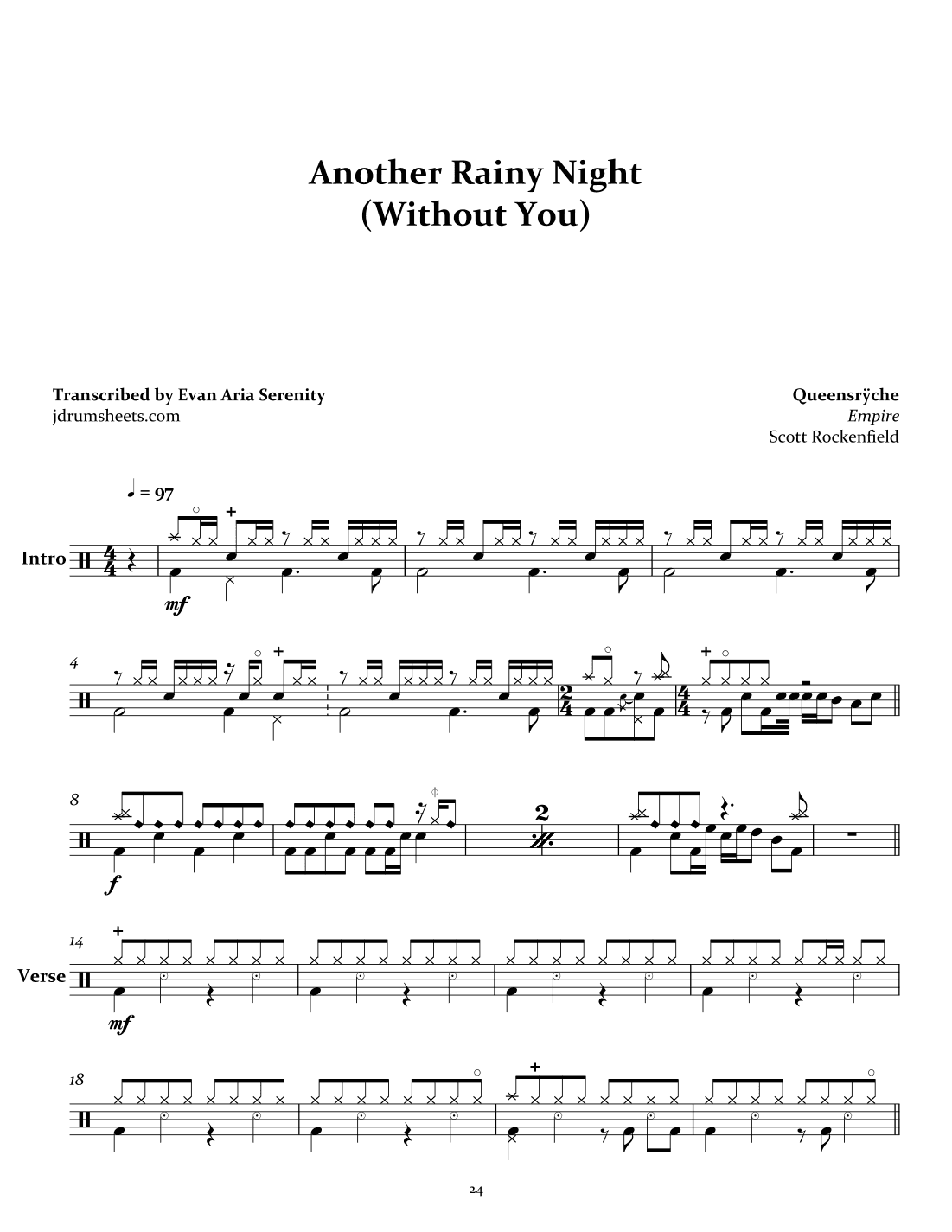 Another Rainy Night (without You) (arr. Evan Aria Serenity)