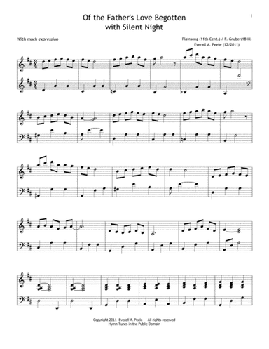 Of the Father's Love Begotten/Silent Night (arr. Everall A. Peele)