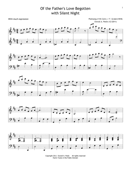 Of the Father's Love Begotten/Silent Night (arr. Everall A. Peele)