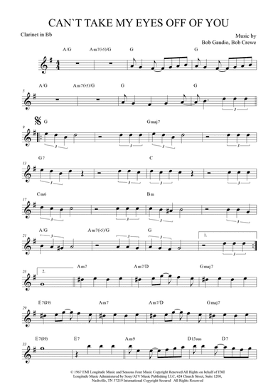 Can't Take My Eyes Off Of You (arr. Anderson Quevedo)