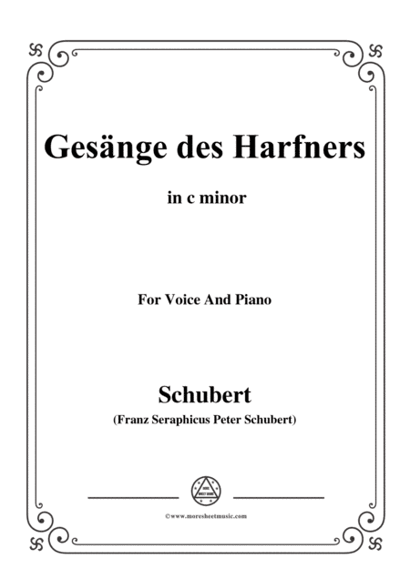 Schubert-An die Türen will ich schleichen Op.12 No.3 in c minor,for voice and piano (arr. MSM)
