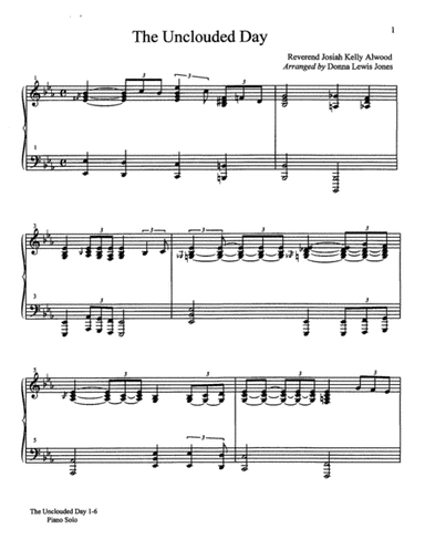 The Unclouded Day Piano Solo (arr. Donna Lewis Jones)