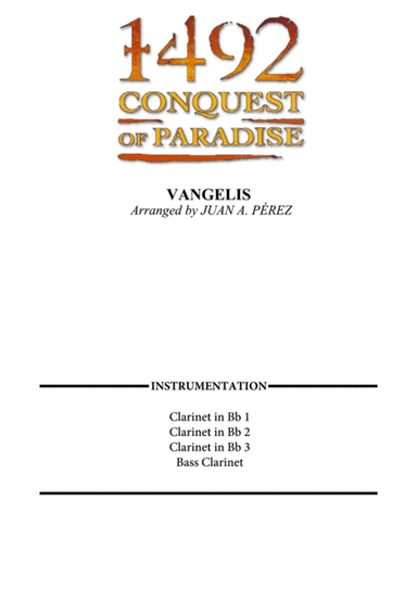 Conquest Of Paradise  from the Paramount Picture 1492 (arr. Juan A. Perez)