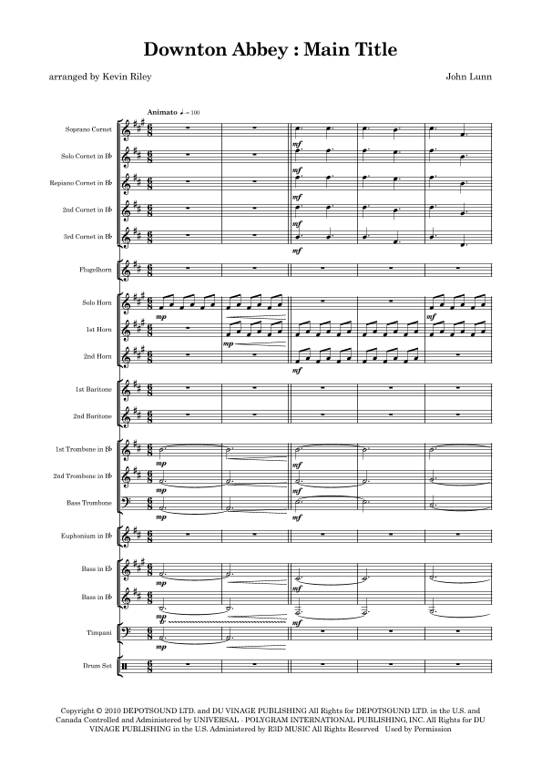 Downton Abbey (theme) (arr. Kevin Riley)