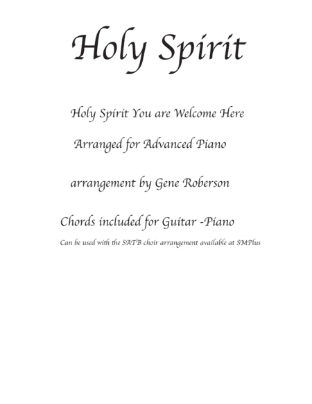 Holy Spirit (arr. Gene Roberson)